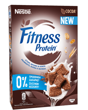 Nestle Fitness Protein Cereali al Cacao Integrali con Frumento, Avena e Quinoa 310g