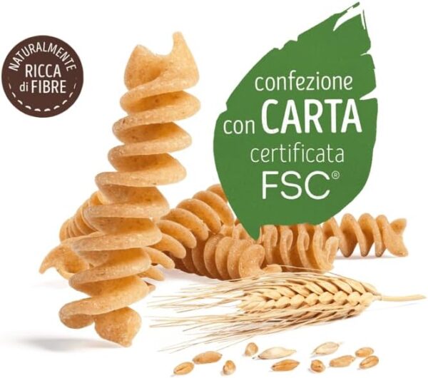 Misura Fusilli Rigate Integrali Ricchi di Fibre 500g