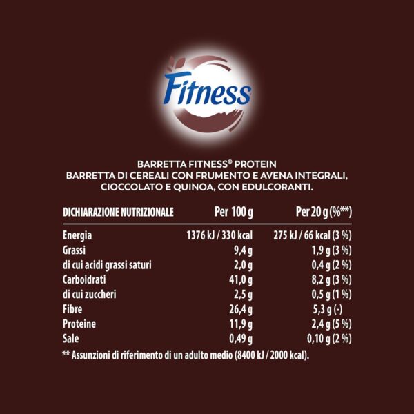 Nestle Fitness Cacao Protein Barrette di Cereali Box 24x20g - immagine 2