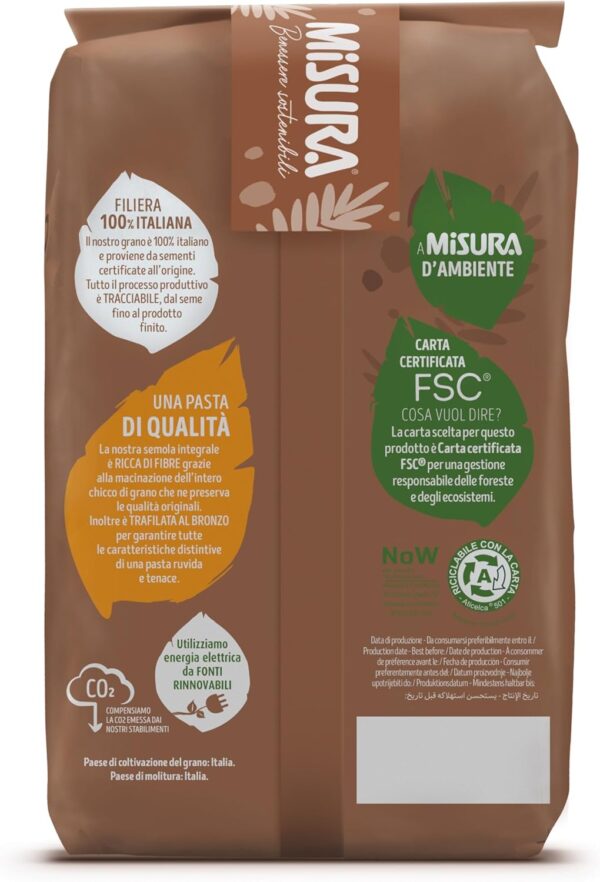 Misura Tortiglioni Integrali Ricchi di Fibre 500g