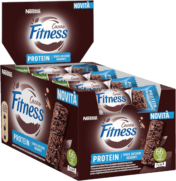 Nestle Fitness Cacao Protein Barrette di Cereali Box 24x20g