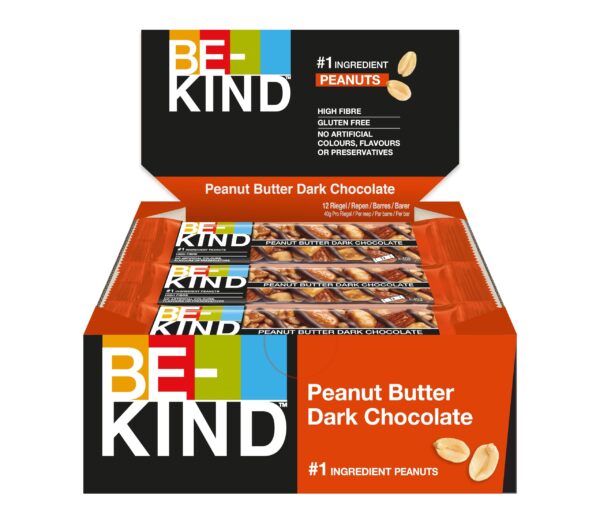 Be Kind Barrette al Burro d'Arachidi e Cioccolato Fondente Box 12x40g