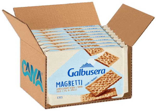Galbusera Magretti Cracker a Basso Contenuto di Grassi Saturi 380g box