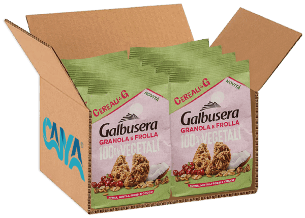 Galbusera Cereali G Biscotti Granola e Frolla con Avena, Mirtilli Rossi e Cocco 280g box