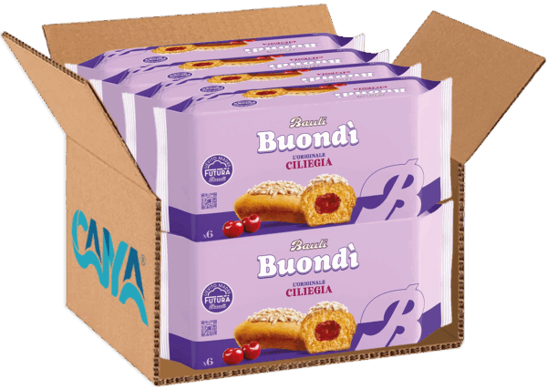 BauIi Buondì Originale Brioche a Lievitazione Naturale Ricoperto alla Ciliegia 258g box
