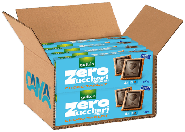 Gullon ChocoTablet Biscotti con Strato di Cioccolato Fondente Zero Zuccheri Aggiunti 150g - immagine 5