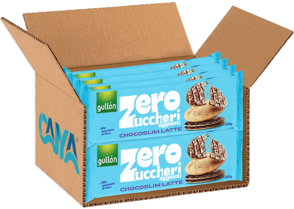 Gullon ChocoSlim Latte Biscotti Zero Zuccheri Aggiunti 150g box