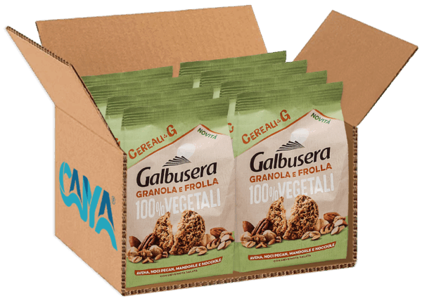 Galbusera Cereali G Biscotti Granola e Frolla con Avena, Noci Pecan, Mandorle e Nocciole 280g box