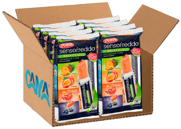 Dolfin Sensofreddo Ghiaccioli Ananas, Mango, Arancia Rossa e Mirtillo 420ml box