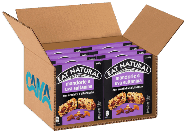 Eat Natural Barretta Mandorle e Uva Sultanina con Arachidi e Albicocche 120g box
