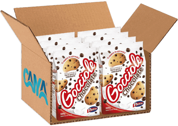 Gocciole Classiche Chocolate Biscotti con Gocce di Cioccolato 500g box