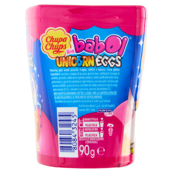 Chupa Chups Big Babol Unicorn Eggs Gomme ai Gusti Assortiti 90g - immagine 4