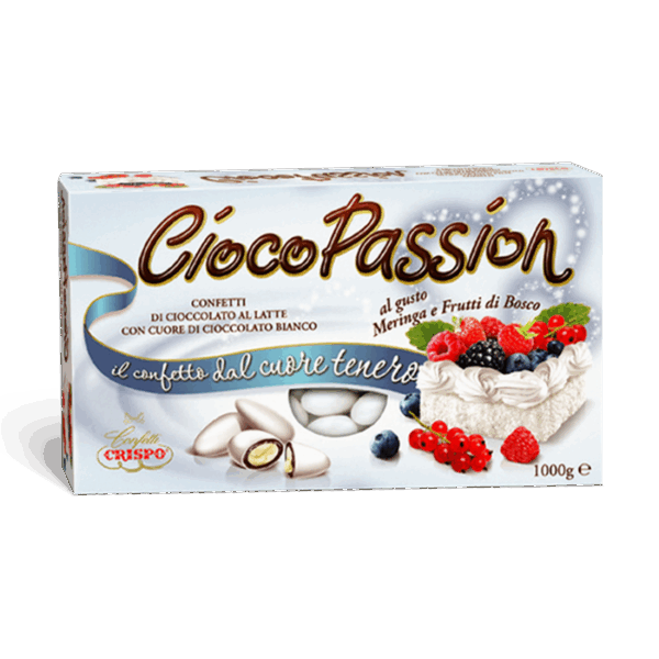 Crispo CiocoPassion Confetti Meringa e Frutti di Bosco con Cioccolato al Latte 1kg