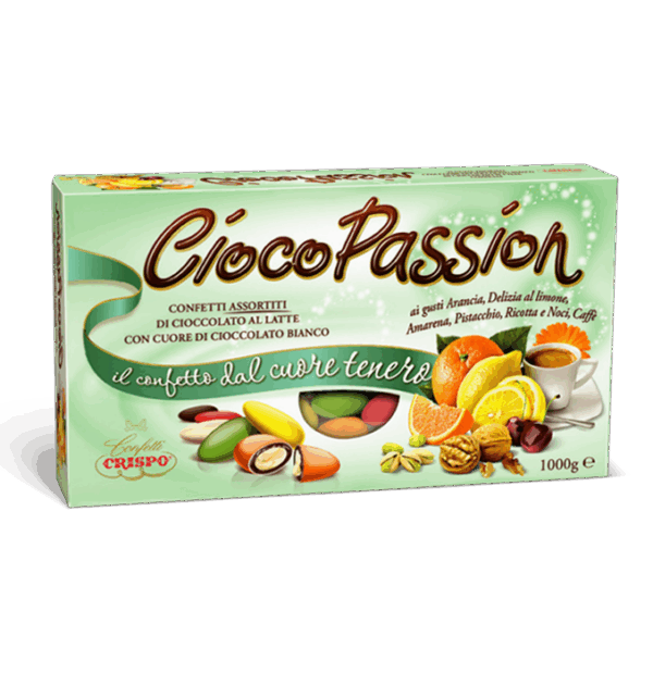 Crispo CiocoPassion Confetti Colorati e Gusti Assortiti Cioccolato al Latte e Bianco Senza Glutine 1Kg