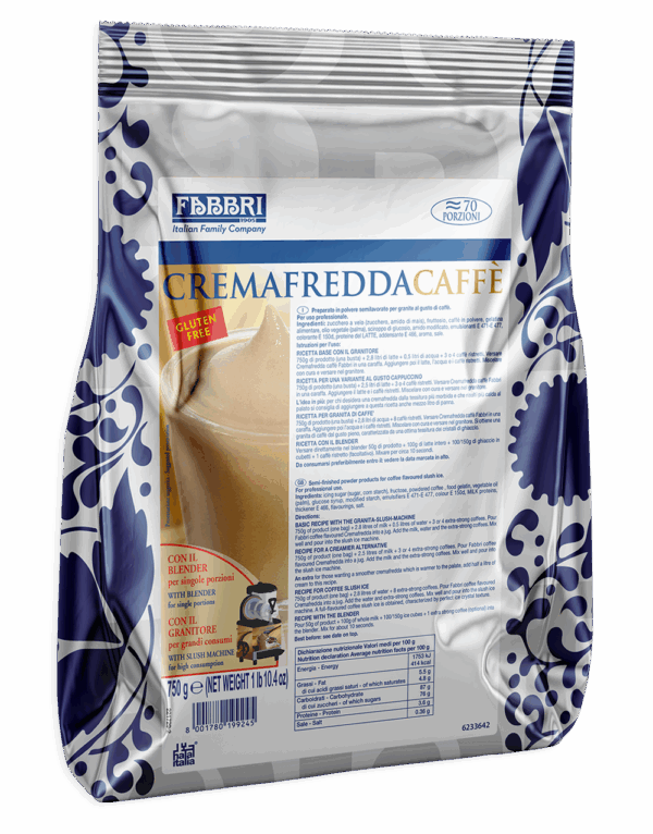 Fabbri Cremafredda Gusto Caffè, Preparato in Povere 750g