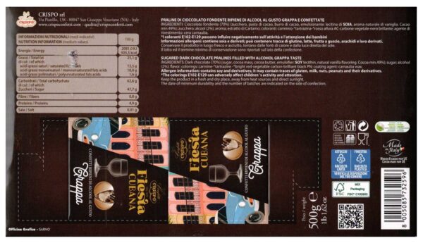Crispo Confetti Fiesta Cubana GRAPPA 500g ingredienti