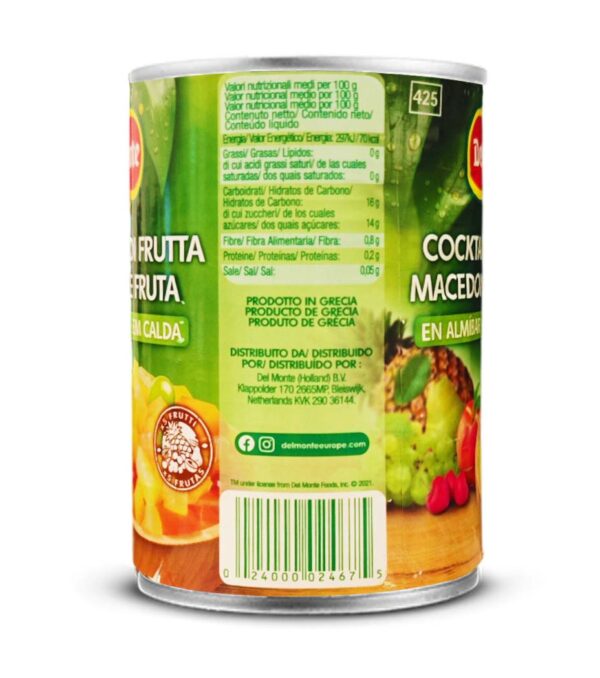 Del Monte Macedonia di Frutta a Pezzi in Sciroppo 420g