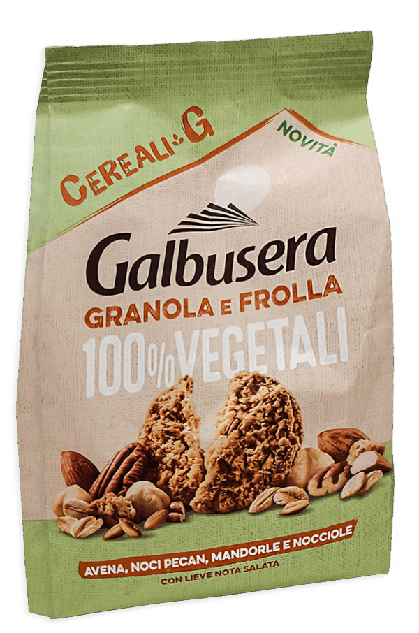 Galbusera Cereali G Biscotti Granola e Frolla con Avena, Noci Pecan, Mandorle e Nocciole 280g