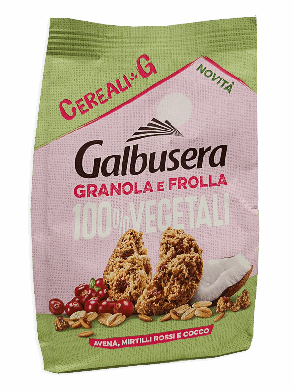 Galbusera Cereali G Biscotti Granola e Frolla con Avena, Mirtilli Rossi e Cocco 280g