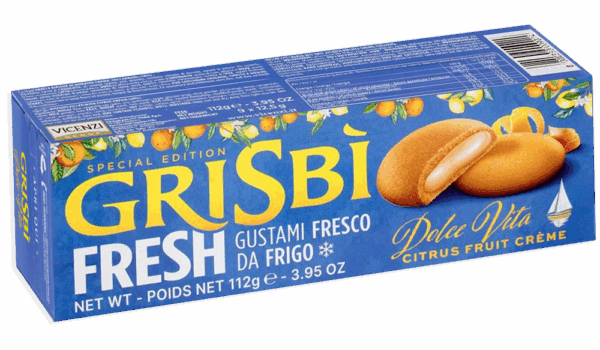Grisbi Biscotti con Crema agli Agrumi 112g