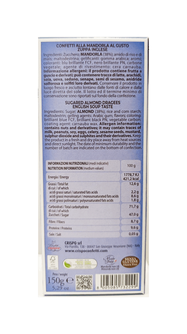 Crispo Sweet Glamour Confetti alla Mandorla al Gusto Zuppa Inglese 150g - immagine 2