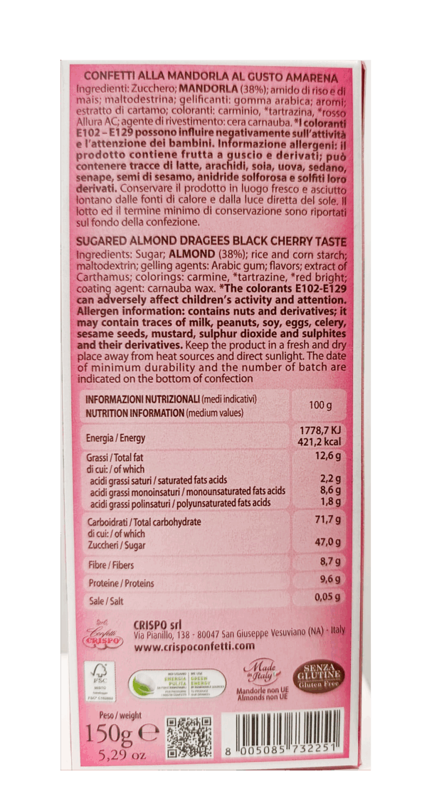 Crispo Sweet Glamour Confetti alla Mandorla al Gusto Amarena 150g - immagine 2