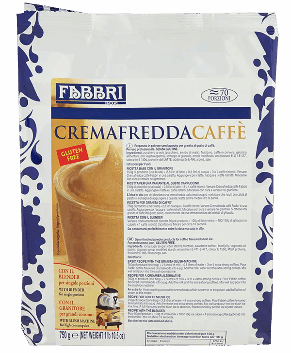 Fabbri Cremafredda Gusto Caffè, Preparato in Povere 750g - immagine 2
