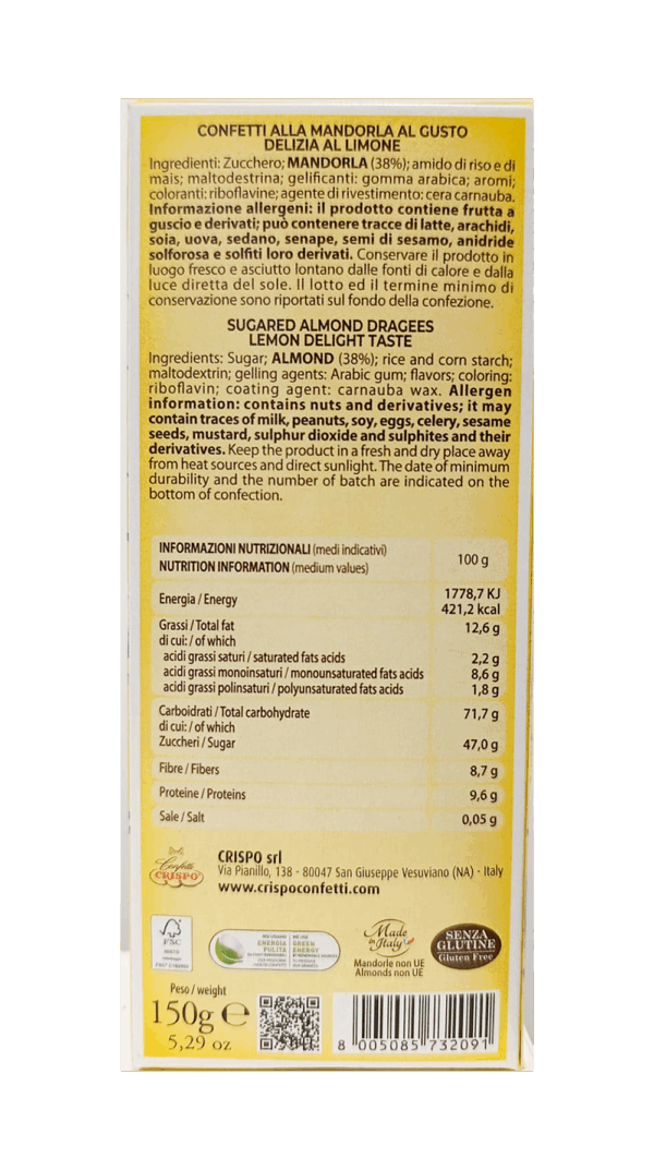 Crispo Sweet Glamour Confetti alla Mandorla al Gusto Delizia al Limone 150g - immagine 2