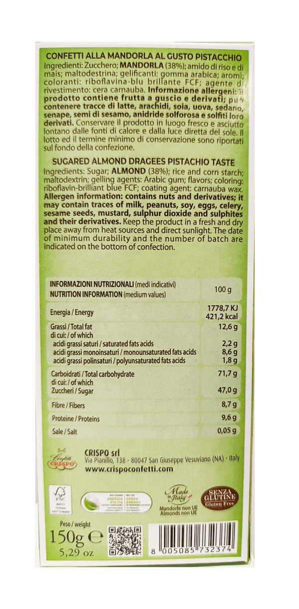 Crispo Sweet Glamour Confetti alla Mandorla al Gusto Pistacchio 150g - immagine 3