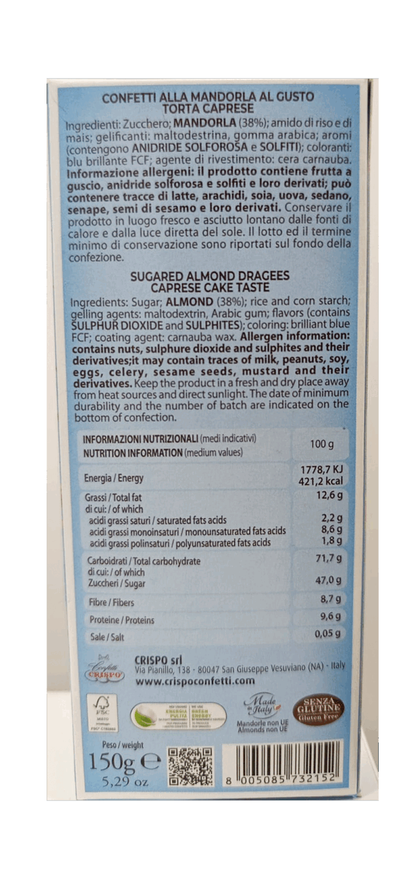 Crispo Sweet Glamour Confetti alla Mandorla al Gusto Torta Caprese 150g - immagine 2