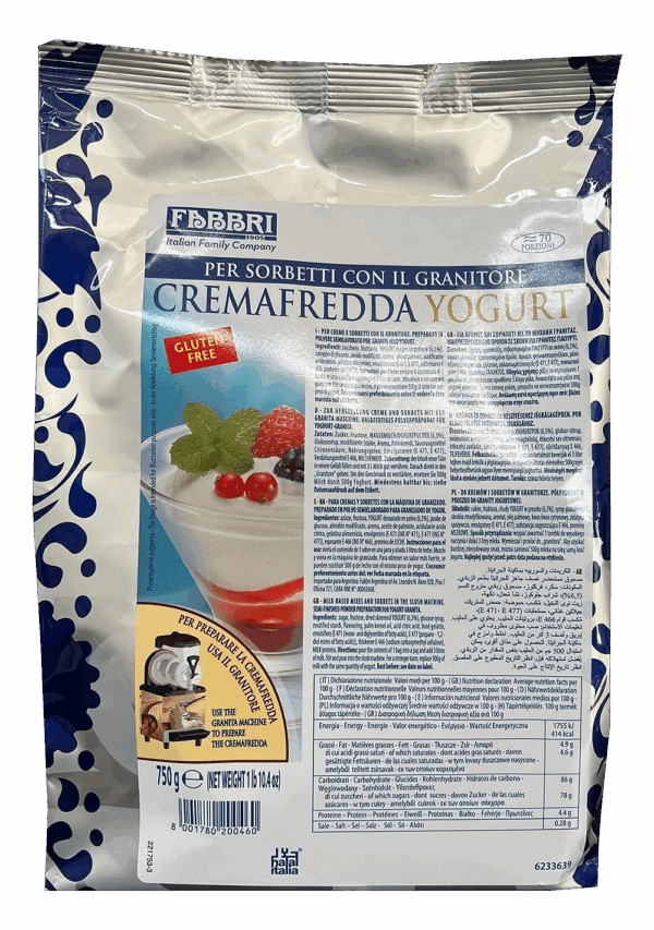 Fabbri Cremafredda Gusto Yogurt, Preparato in Povere 750g - immagine 2