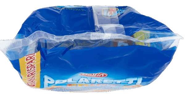 Dolfin Polaretti Fruit BLU Doppia Confezione Ghiaccioli Arancia, Fragola, Amarena e Limone 840ml