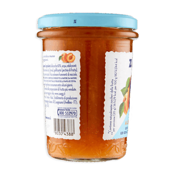 Zuegg Marmellata alle Albicocche Zero Zuccheri Aggiunti 220g
