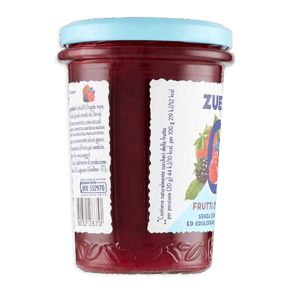 Zuegg Marmellata ai Frutti di Bosco Zero Zuccheri Aggiunti 220g