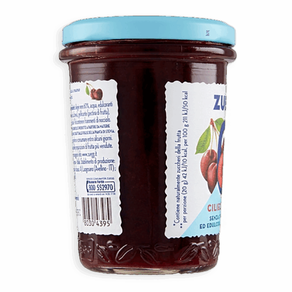 Zuegg Marmellata alle Ciliegie Nere Zero Zuccheri Aggiunti 220g