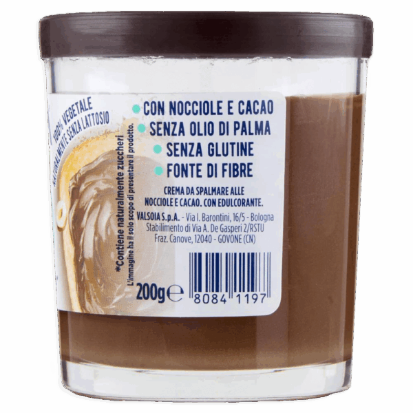 Valsoia Crema Spalmabile alle Nocciole e Cacao Zero Zuccheri Aggiunti 200g - immagine 6