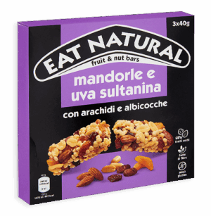 Eat Natural Barretta Mandorle e Uva Sultanina con Arachidi e Albicocche 120g