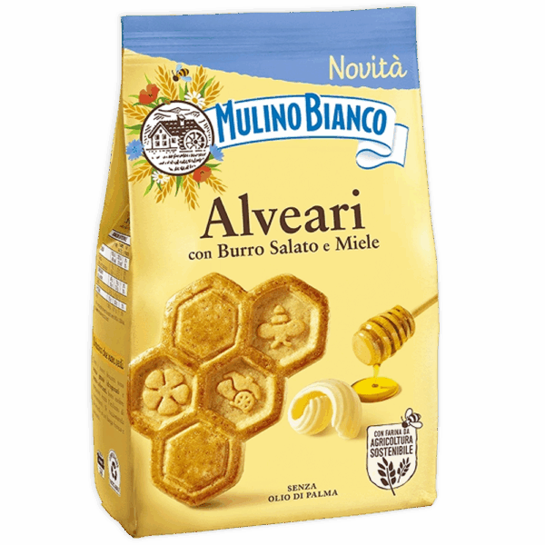 Mulino Bianco Alveari Biscotti con Burro Salato e Miele 300g