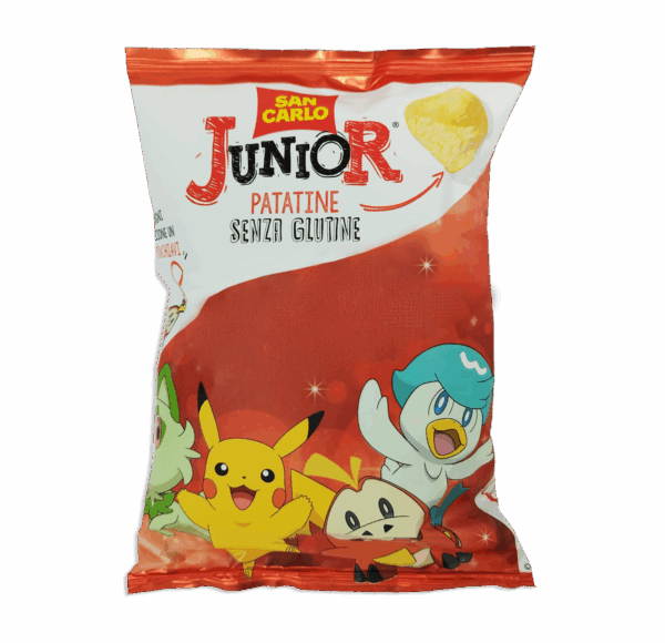 San Carlo Junior Patatine Pokemon Senza Glutine con Sorpresa 30g
