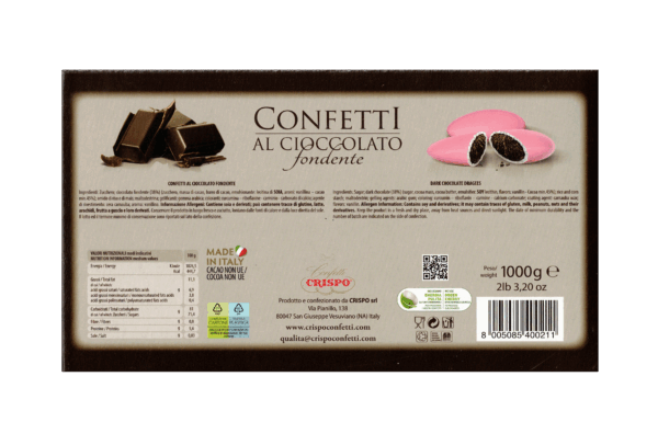Crispo Confetti ROSA al Cioccolato Fondente 1kg - immagine 2