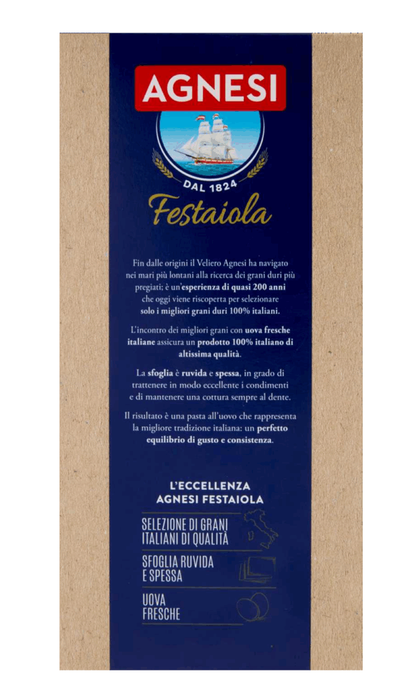 Agnesi Festaiola Lasagne all'Uovo di Grano Duro 500g - immagine 5