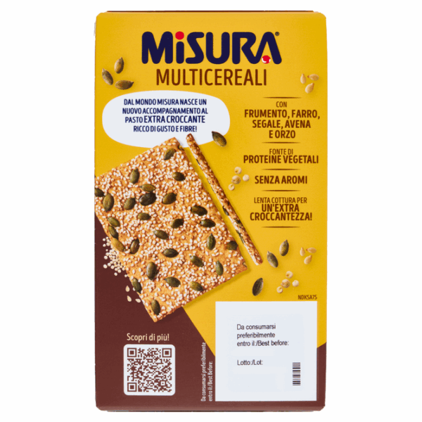 Misura Multicereali Croccanti Spesse con Semi di Zucca, Sesamo e Quinoa 160g