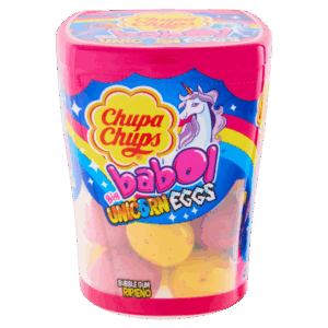 Chupa Chups Big Babol Unicorn Eggs Gomme ai Gusti Assortiti 90g