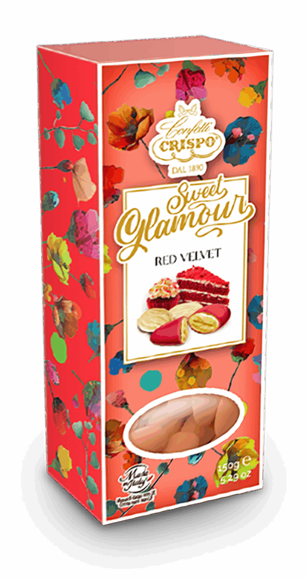 Crispo Sweet Glamour Confetti alla Mandorla al Gusto Red Velvet 150g