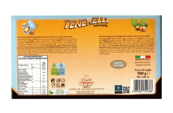Crispo Tenerelli Confetti Celesti con Nocciola Senza Glutine 1Kg - immagine 2
