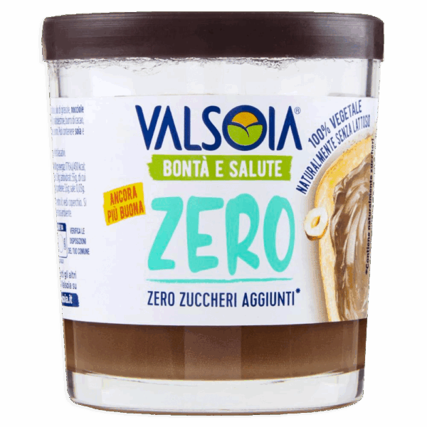 Valsoia Crema Spalmabile alle Nocciole e Cacao Zero Zuccheri Aggiunti 200g