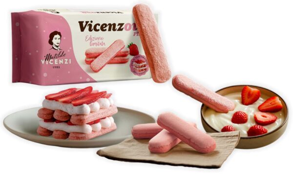 Vicenzi Vicenzovo Pink Savoiardi alla Fragola 200g - immagine 5