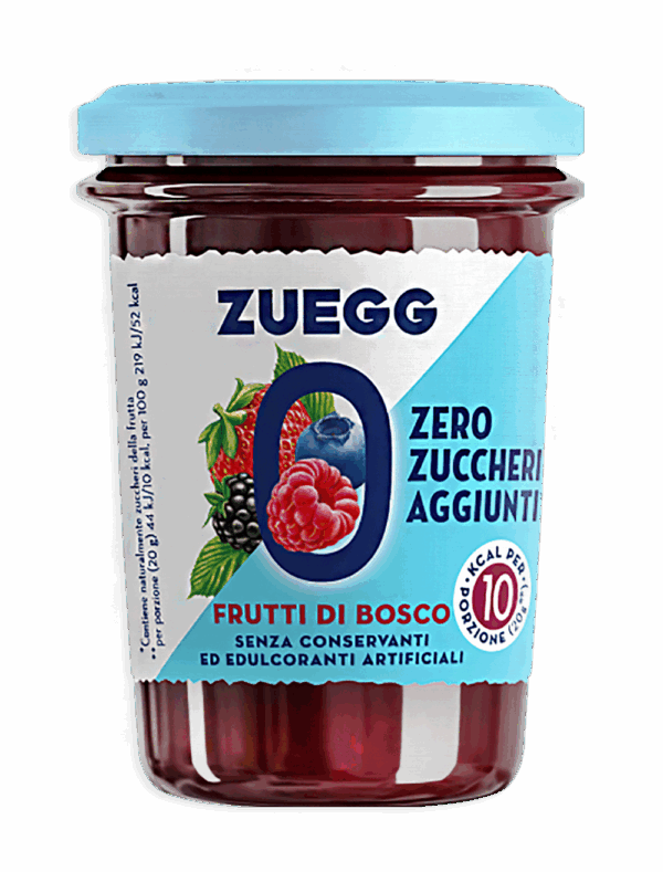 Zuegg Marmellata ai Frutti di Bosco Zero Zuccheri Aggiunti 220g