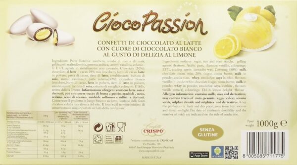 Crispo CiocoPassion Confetti Gusto Delizia al Limone con Cioccolato al Latte 1kg - immagine 2