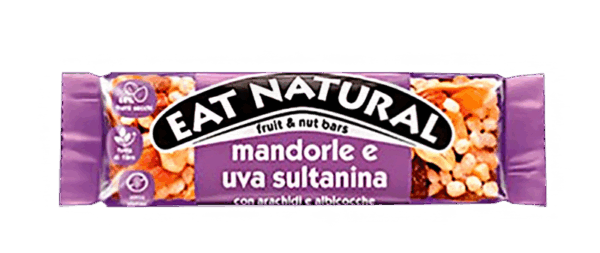 Eat Natural Barretta Mandorle e Uva Sultanina con Arachidi e Albicocche 120g